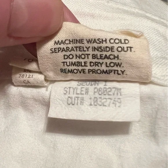 Eileen Fisher white straight leg organic cotton jeans - Picture 10 of 10